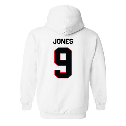 Northeastern - NCAA Men's Ice Hockey : Noah Jones - Classic Shersey Hooded Sweatshirt-1