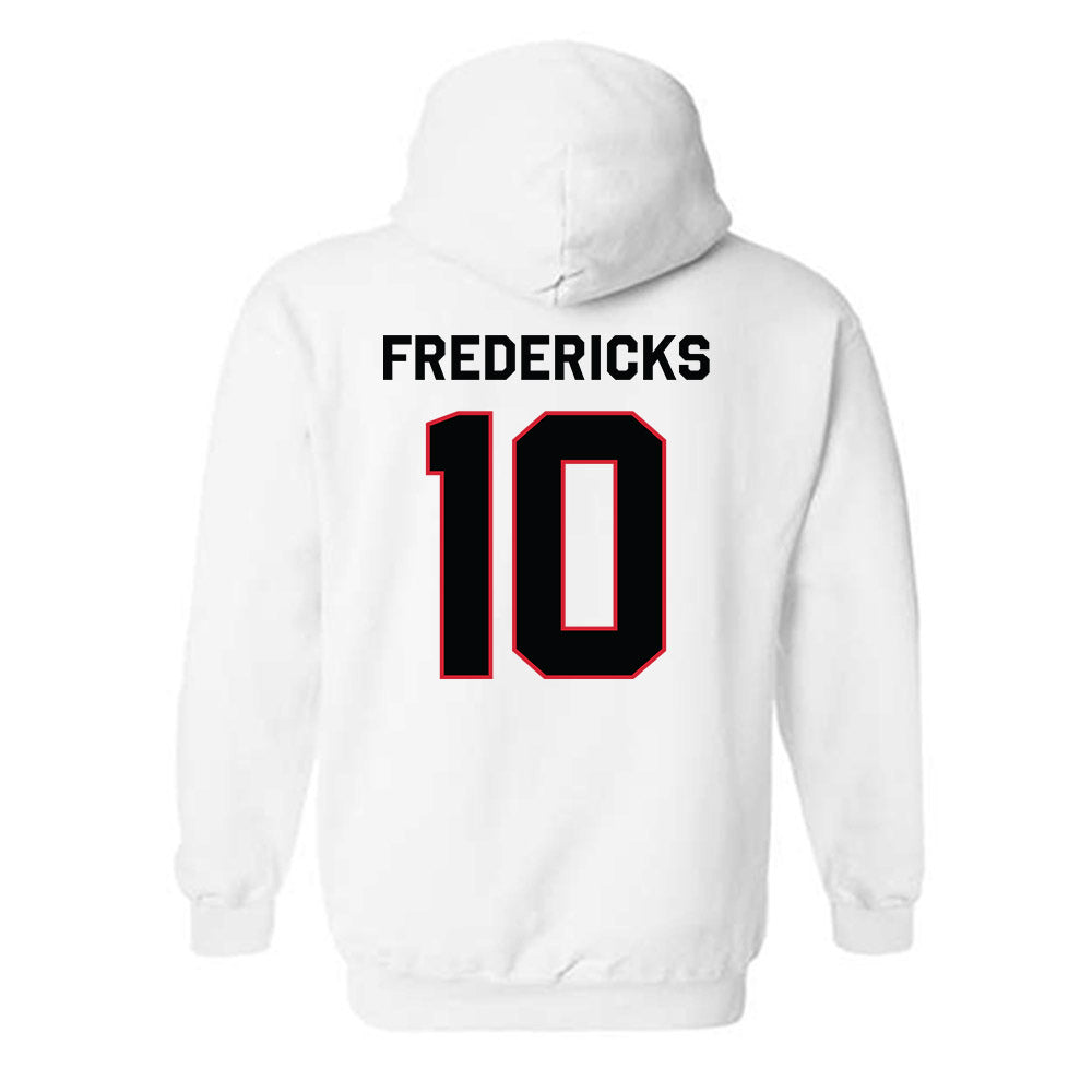 Northeastern - NCAA Men's Ice Hockey : Ethan Fredericks - Classic Shersey Hooded Sweatshirt-1