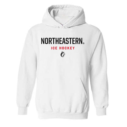 Northeastern - NCAA Men's Ice Hockey : Noah Jones - Classic Shersey Hooded Sweatshirt-0