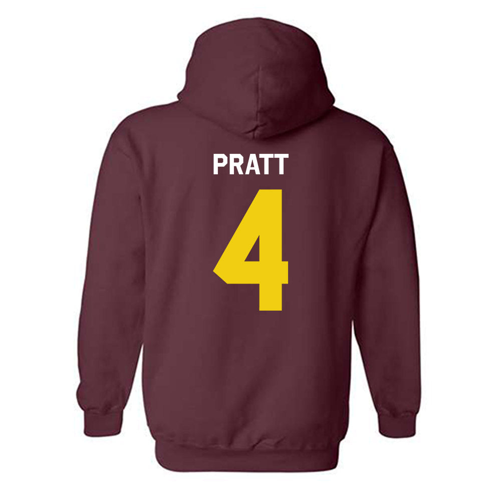 Calvin - NCAA Men's Ice Hockey : Holden Pratt - Classic Shersey Hooded Sweatshirt-1