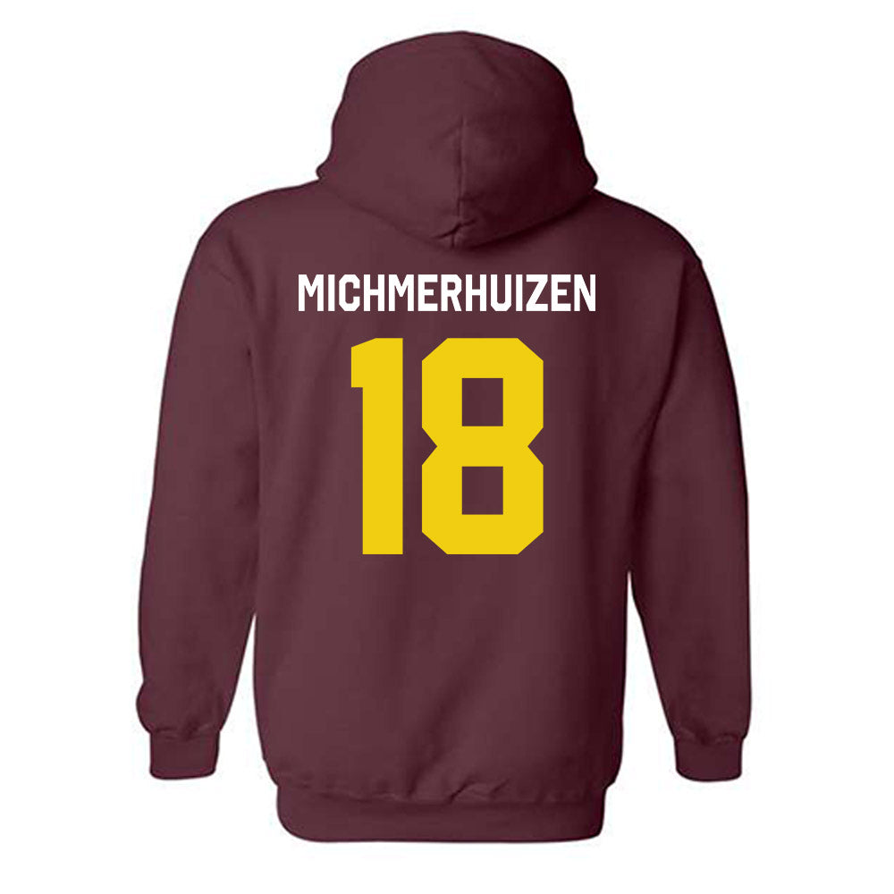 Calvin - NCAA Football : Luke Michmerhuizen - Classic Shersey Hooded Sweatshirt-1