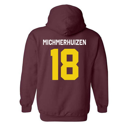 Calvin - NCAA Football : Luke Michmerhuizen - Classic Shersey Hooded Sweatshirt-1