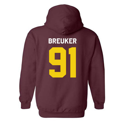 Calvin - NCAA Football : Marcus Breuker - Classic Shersey Hooded Sweatshirt-1