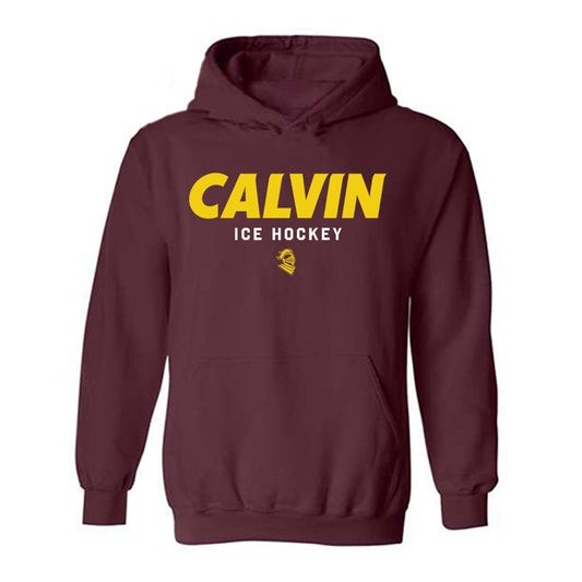 Calvin - NCAA Men's Ice Hockey : Holden Pratt - Classic Shersey Hooded Sweatshirt-0