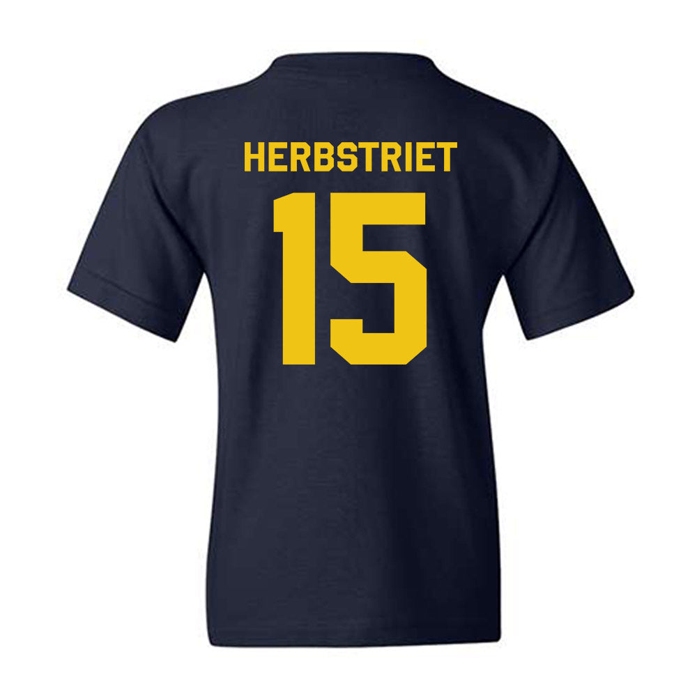 Michigan - NCAA Football : Chase Herbstriet - Classic Shersey Youth T-Shirt-3