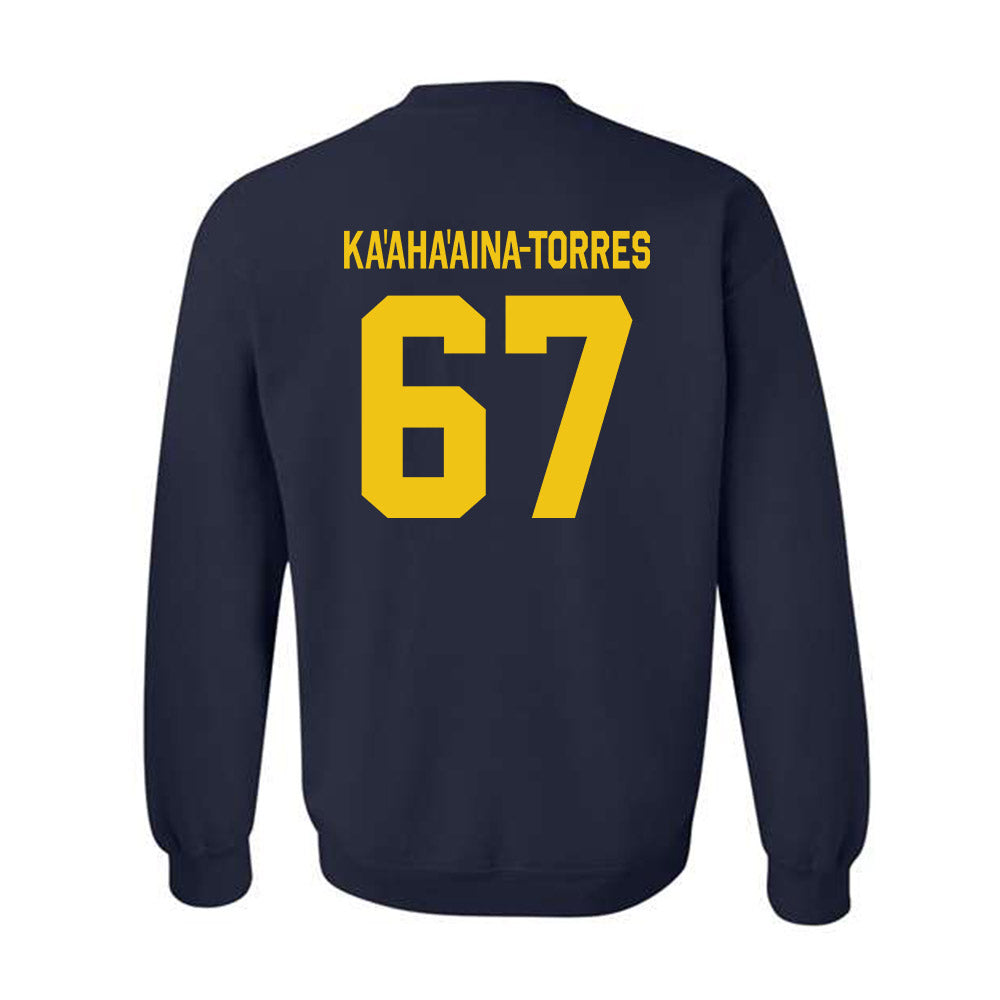 Michigan - NCAA Football : Houston Ka'aha'aina-Torres - Classic Shersey Crewneck Sweatshirt-3