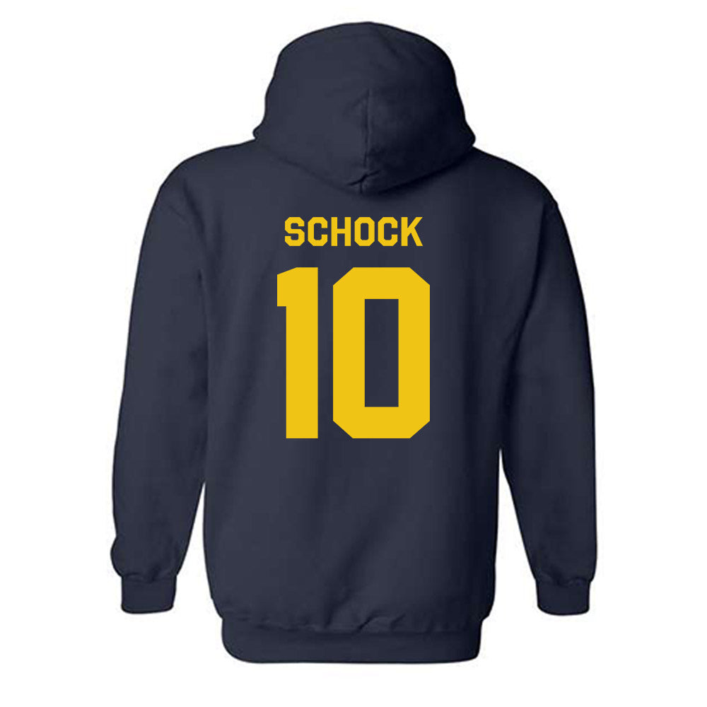 Michigan - NCAA Men's Ice Hockey : Drew Schock - Classic Shersey Hooded Sweatshirt-1
