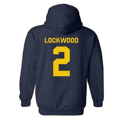 Michigan - NCAA Men's Lacrosse : Bo Lockwood - Classic Shersey Hooded Sweatshirt-3