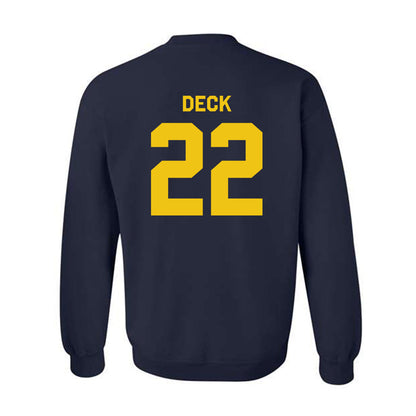 Michigan - NCAA Football : Jordan Deck - Classic Shersey Crewneck Sweatshirt-3