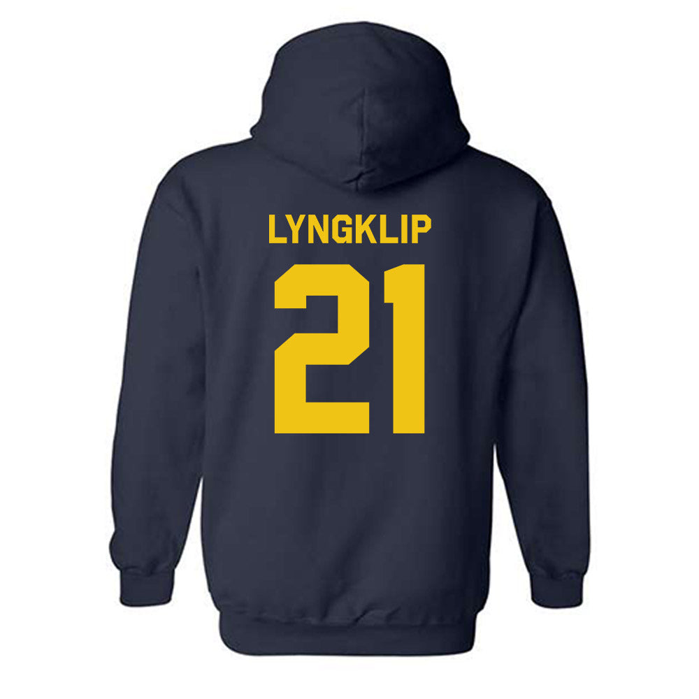 Michigan - NCAA Men's Lacrosse : Ryan Lyngklip - Classic Shersey Hooded Sweatshirt-3