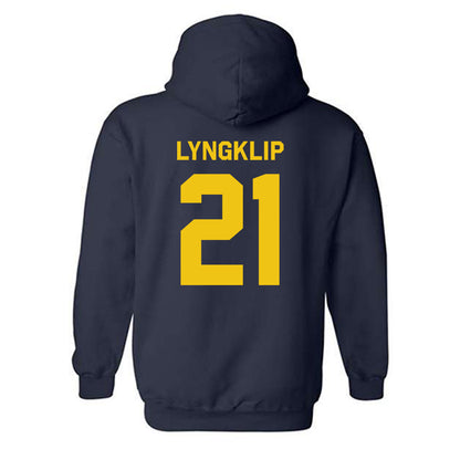 Michigan - NCAA Men's Lacrosse : Ryan Lyngklip - Classic Shersey Hooded Sweatshirt-3