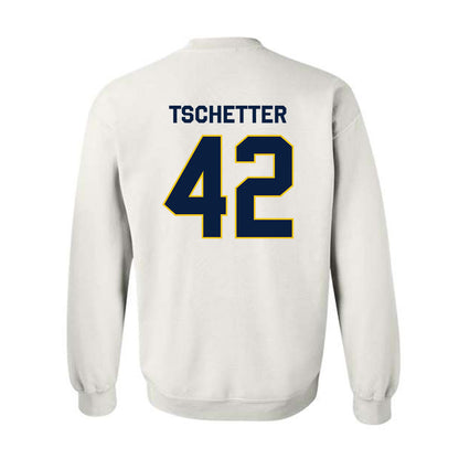 Michigan - NCAA Men's Basketball : Will Tschetter - Classic Shersey Crewneck Sweatshirt-1