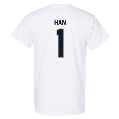 Michigan - NCAA Men's Lacrosse : Matt Han - Classic Shersey T-Shirt-2