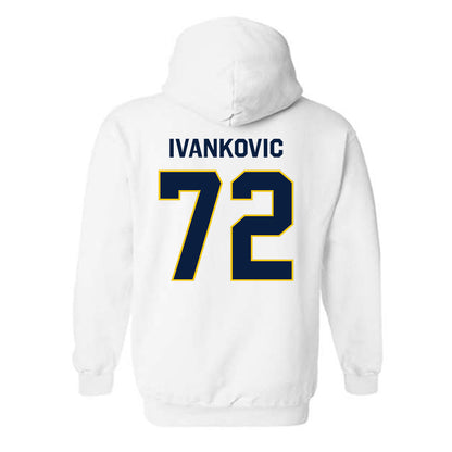 Michigan - NCAA Men's Ice Hockey : Jack Ivankovic - Classic Shersey Hooded Sweatshirt-1