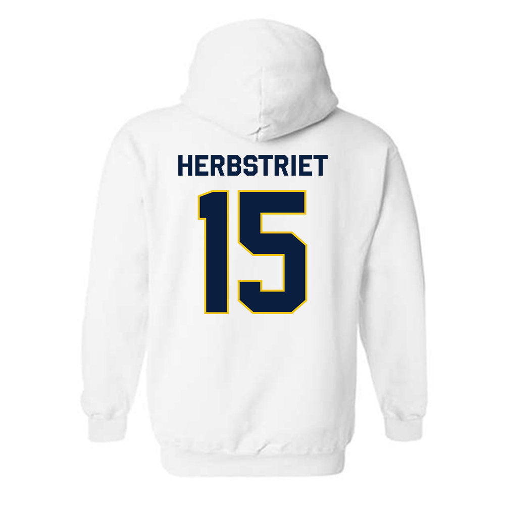 Michigan - NCAA Football : Chase Herbstriet - Classic Shersey Hooded Sweatshirt-2