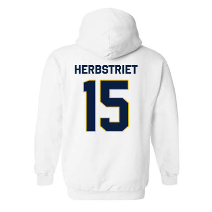 Michigan - NCAA Football : Chase Herbstriet - Classic Shersey Hooded Sweatshirt-2