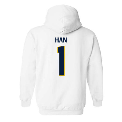Michigan - NCAA Men's Lacrosse : Matt Han - Classic Shersey Hooded Sweatshirt-2