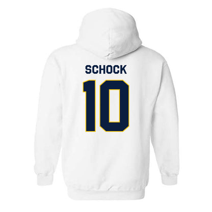 Michigan - NCAA Men's Ice Hockey : Drew Schock - Classic Shersey Hooded Sweatshirt-1
