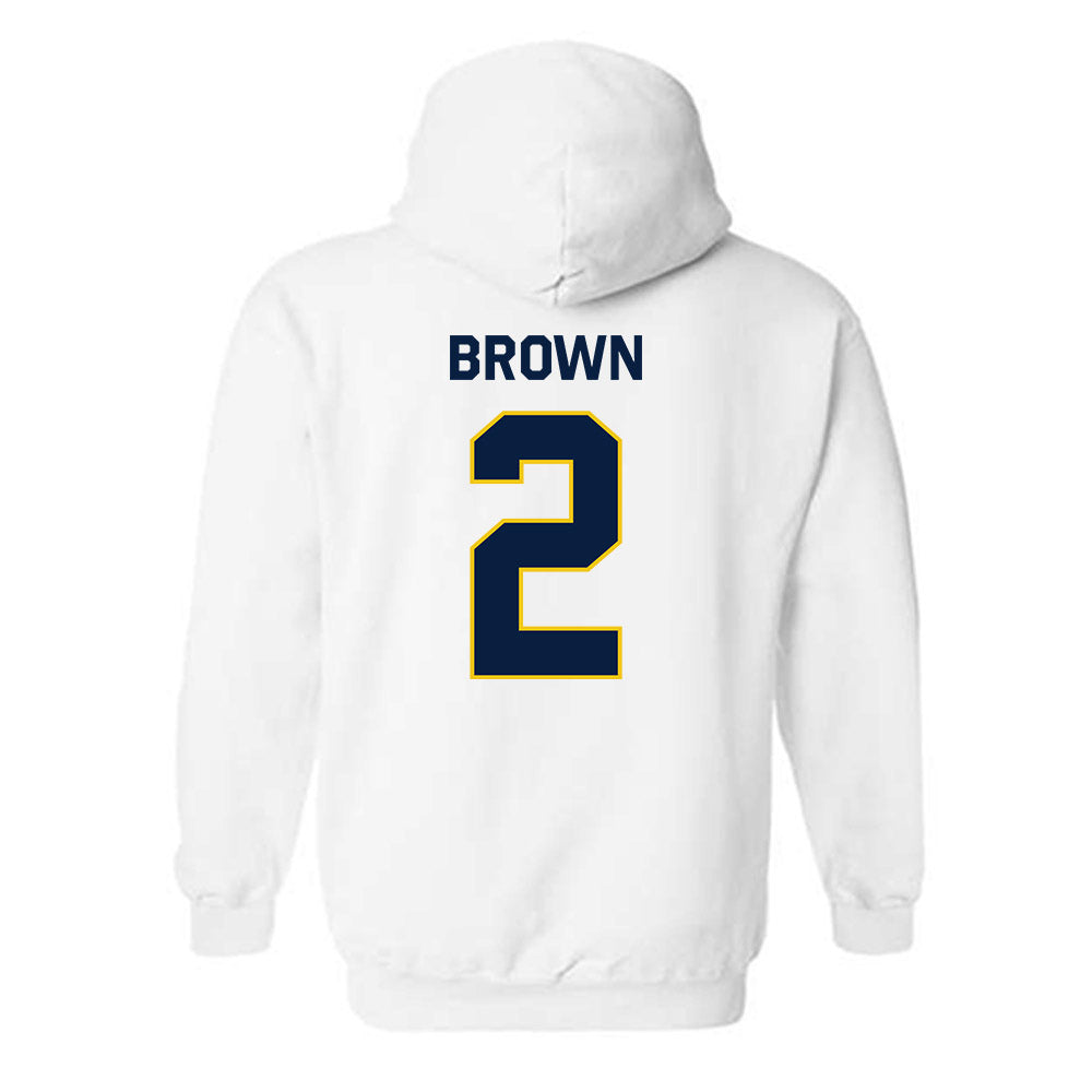 Michigan - NCAA Women's Basketball : Macy Brown - Classic Shersey Hooded Sweatshirt-1