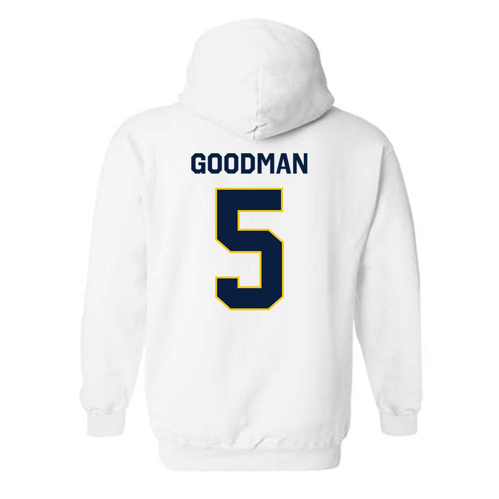 Michigan - NCAA Men's Basketball : Oscar Goodman - Classic Shersey Hooded Sweatshirt-2