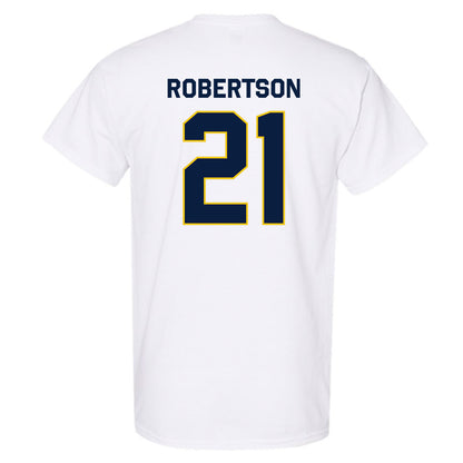 Michigan - NCAA Men's Ice Hockey : Ben Robertson - Classic Shersey T-Shirt-1