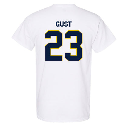 Michigan - NCAA Men's Ice Hockey : Miles Gust - Classic Shersey T-Shirt-1
