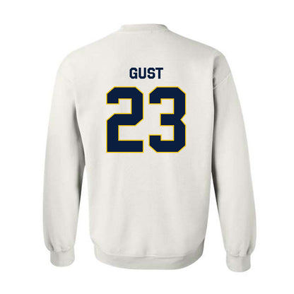 Michigan - NCAA Men's Ice Hockey : Miles Gust - Classic Shersey Crewneck Sweatshirt-1