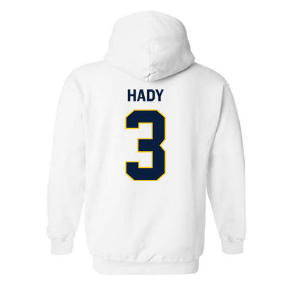 Michigan - NCAA Men's Ice Hockey : Hunter Hady - Classic Shersey Hooded Sweatshirt-1