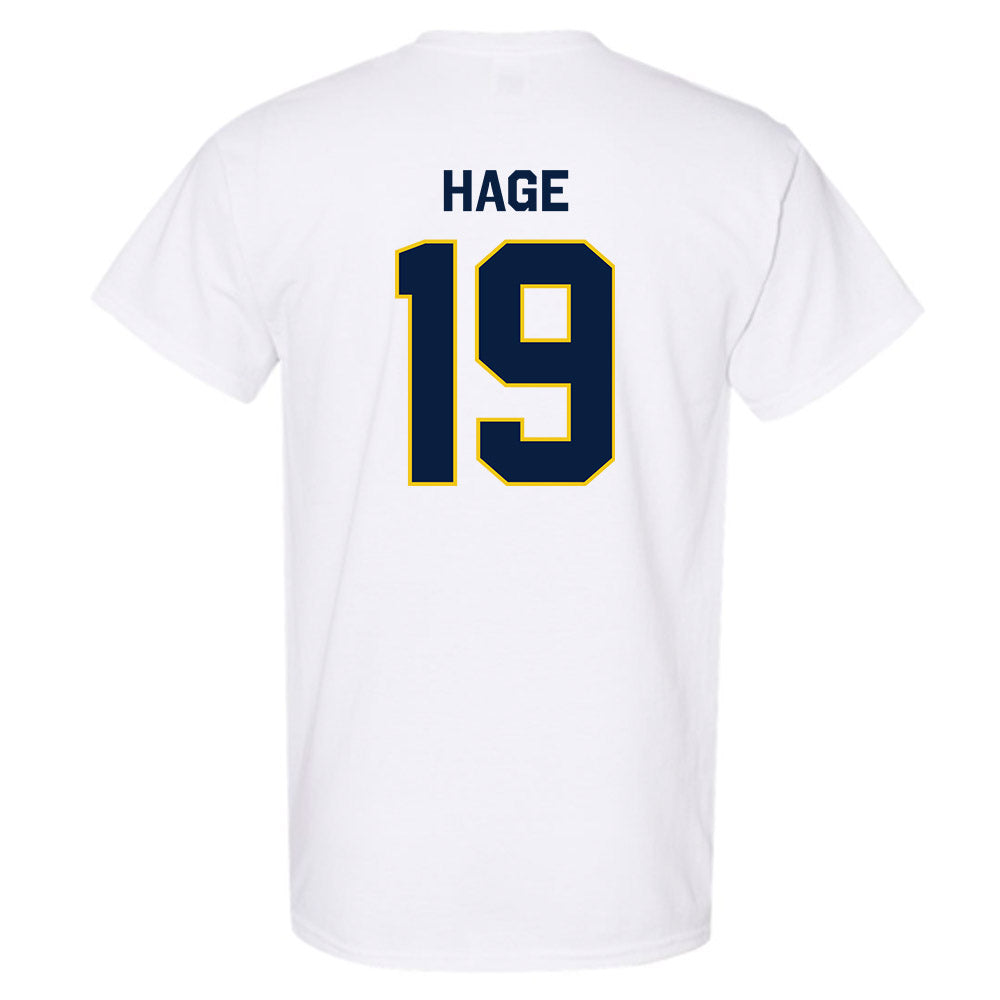 Michigan - NCAA Men's Ice Hockey : Michael Hage - Classic Shersey T-Shirt-1