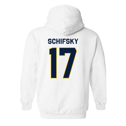 Michigan - NCAA Men's Ice Hockey : Garrett Schifsky - Classic Shersey Hooded Sweatshirt-1