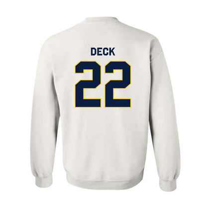 Michigan - NCAA Football : Jordan Deck - Classic Shersey Crewneck Sweatshirt-2