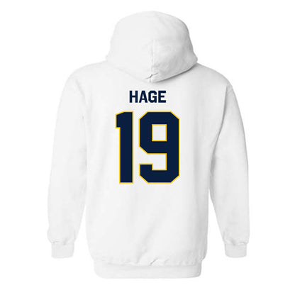 Michigan - NCAA Men's Ice Hockey : Michael Hage - Classic Shersey Hooded Sweatshirt-1