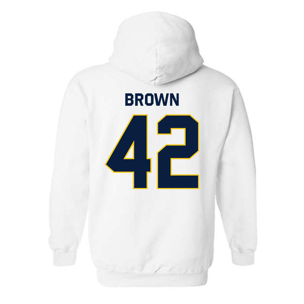 Michigan - NCAA Baseball : Justin Brown - Classic Shersey Hooded Sweatshirt-2