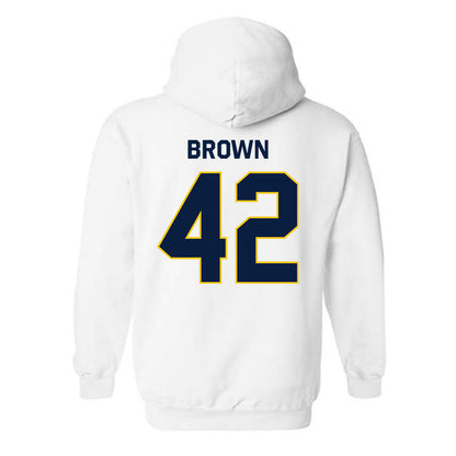 Michigan - NCAA Baseball : Justin Brown - Classic Shersey Hooded Sweatshirt-2