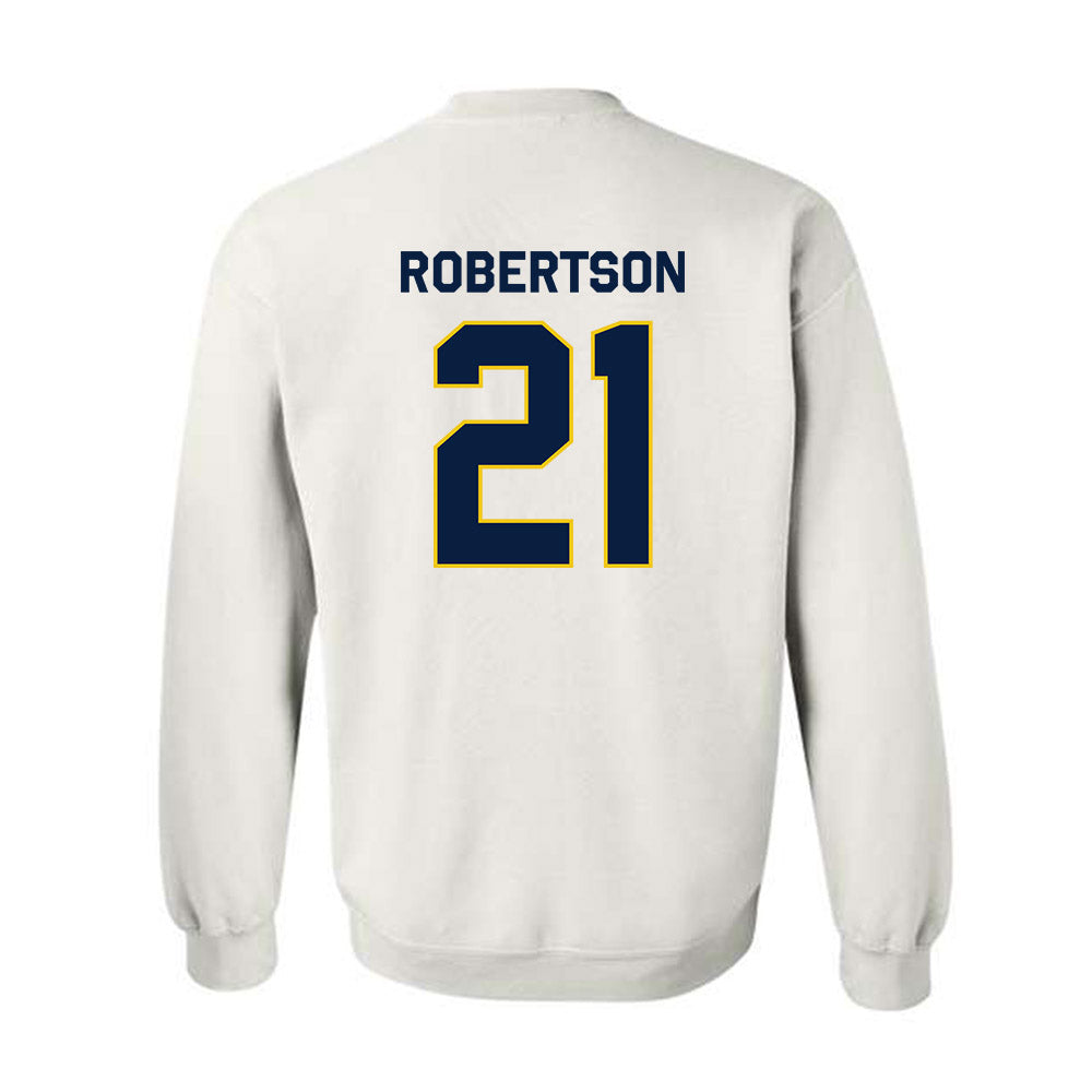Michigan - NCAA Men's Ice Hockey : Ben Robertson - Classic Shersey Crewneck Sweatshirt-1