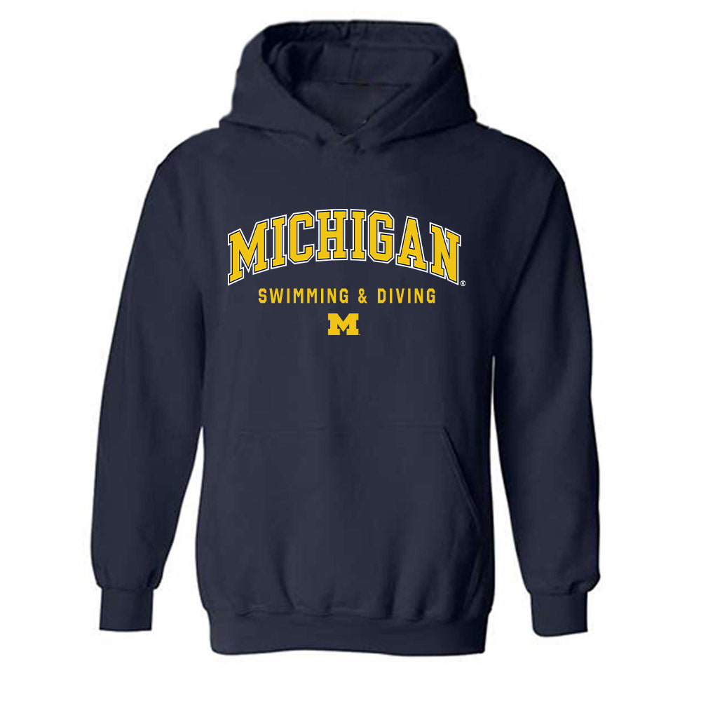 Michigan - NCAA Women's Swimming & Diving : Bella Sims - Classic Shersey Hooded Sweatshirt-1