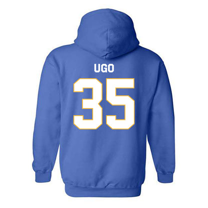 Webster - NCAA Men's Basketball : Justin Ugo - Classic Shersey Hooded Sweatshirt-1
