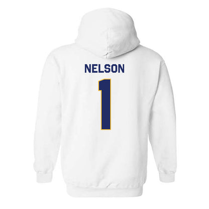 Webster - NCAA Men's Basketball : Charles Nelson - Classic Shersey Hooded Sweatshirt-1
