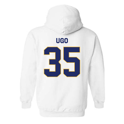Webster - NCAA Men's Basketball : Justin Ugo - Classic Shersey Hooded Sweatshirt-1