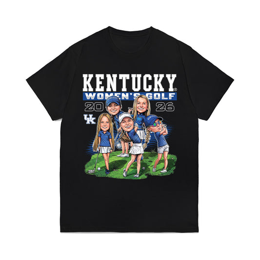 Kentucky - NCAA Women's Golf : Team Caricature Comfort Colors T-Shirt-0