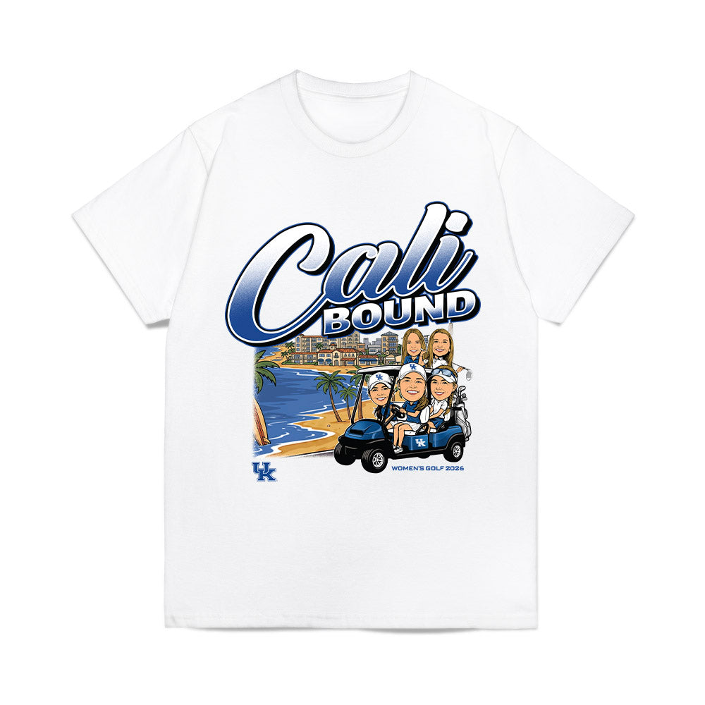 Kentucky - NCAA Women's Golf : Team Caricature Cali Bound Comfort Colors T-Shirt-0