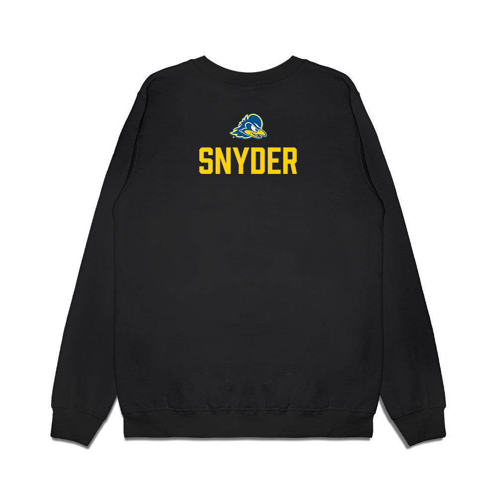 Delaware - NCAA Men's Swimming & Diving : Kade Snyder - Graduation Premium Crewneck Sweatshirt-1