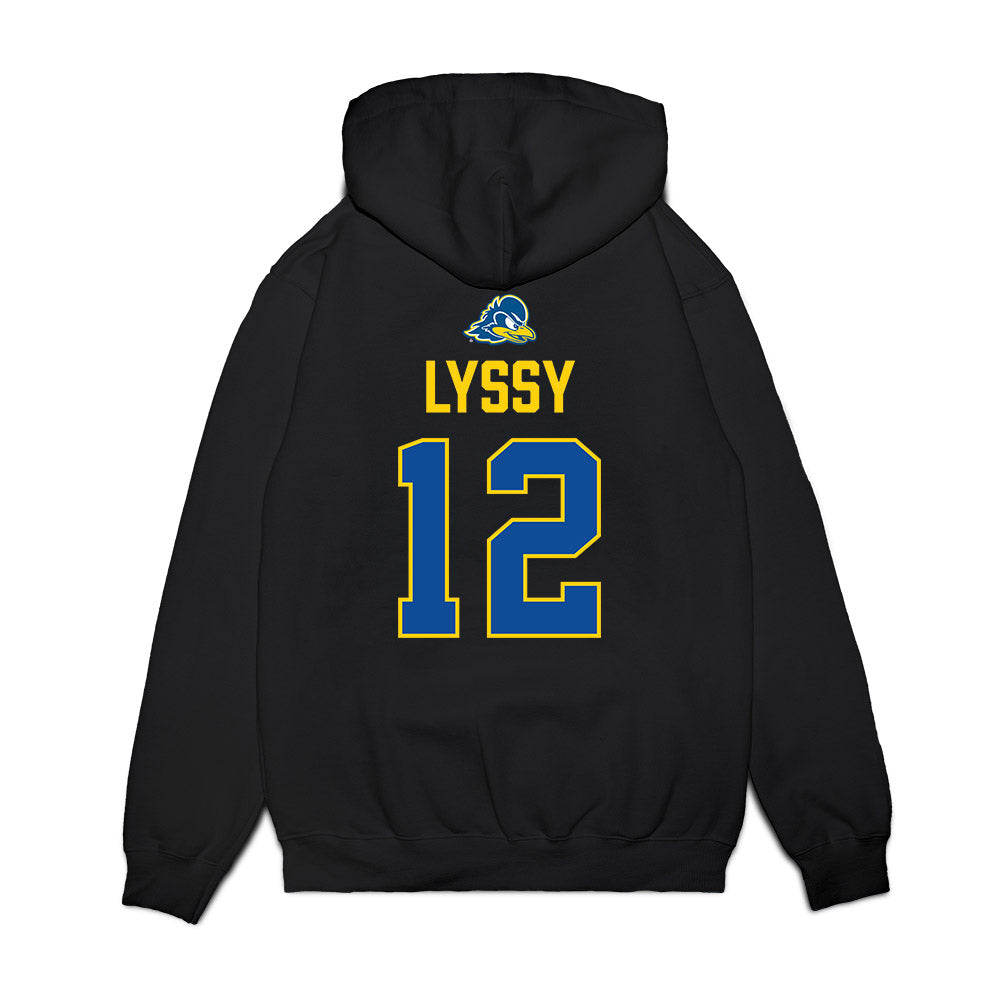 Delaware - NCAA Women's Volleyball : Aubrey Lyssy - Graduation Premium Hooded Sweatshirt-1