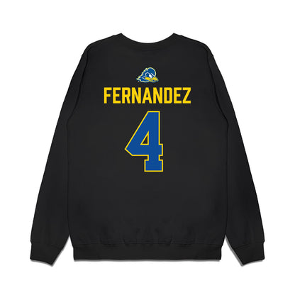 Delaware - NCAA Men's Basketball : Justyn Fernandez - Graduation Premium Crewneck Sweatshirt-1