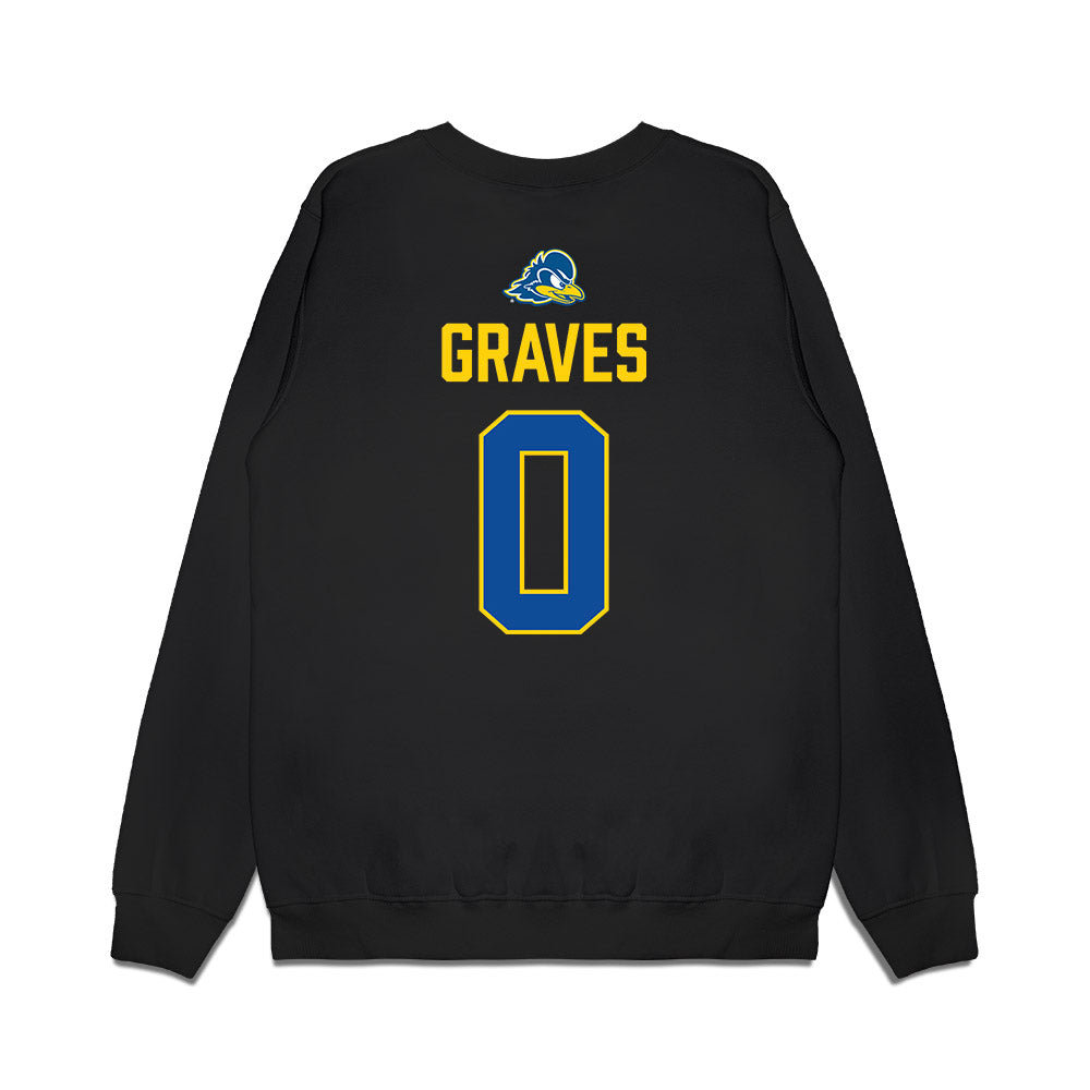 Delaware - NCAA Football : Bryson Graves - Graduation Premium Crewneck Sweatshirt-1