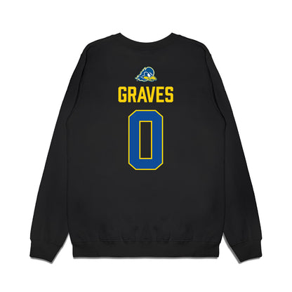 Delaware - NCAA Football : Bryson Graves - Graduation Premium Crewneck Sweatshirt-1