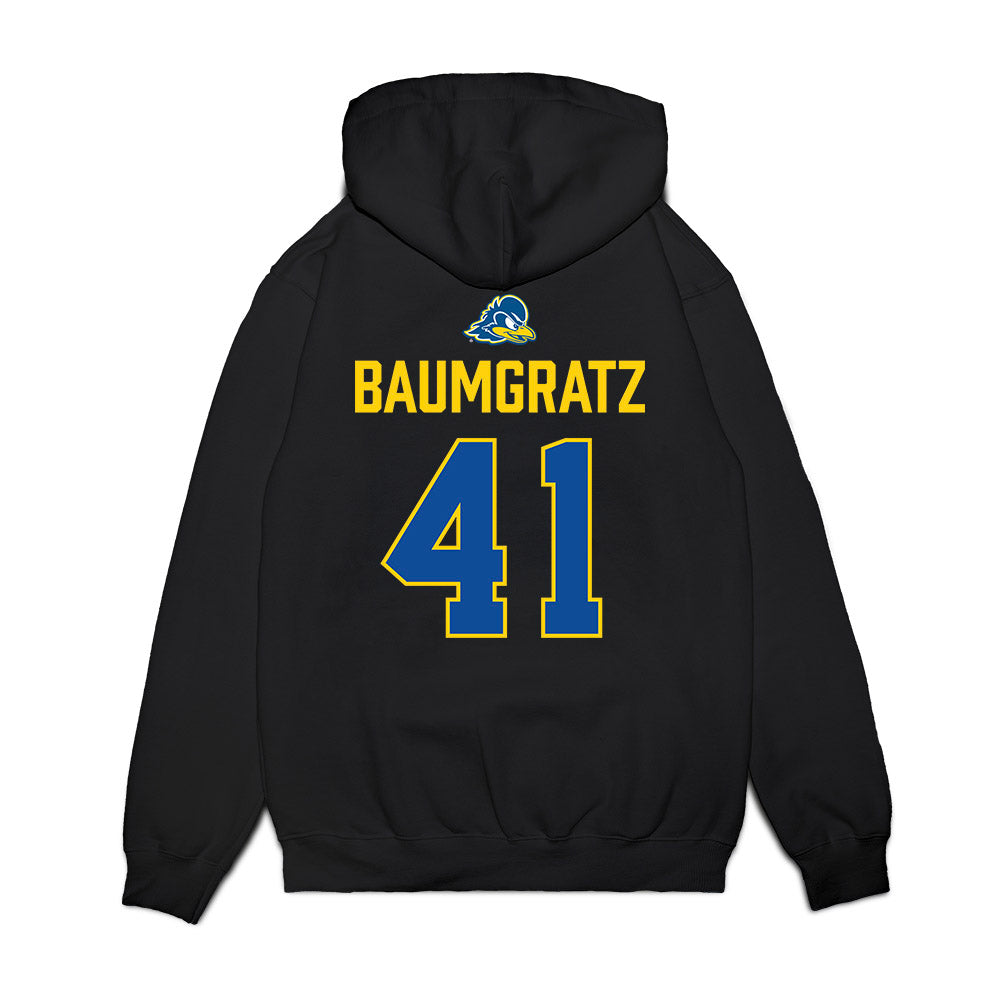 Delaware - NCAA Women's Lacrosse : Molly Baumgratz - Graduation Premium Hooded Sweatshirt-1