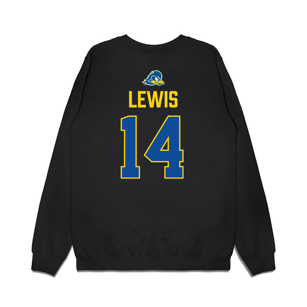 Delaware - NCAA Football : Donovan Lewis - Graduation Premium Crewneck Sweatshirt-1