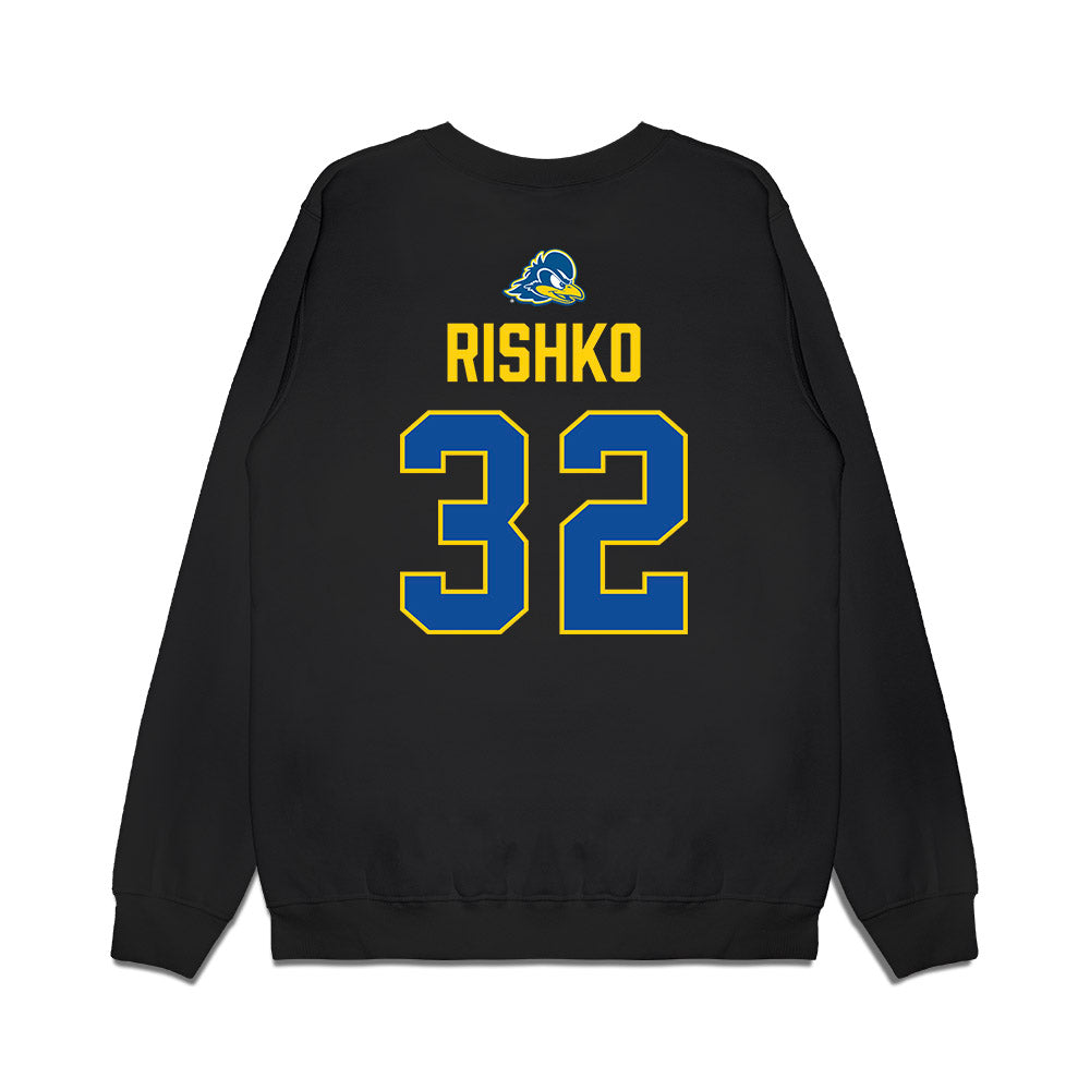 Delaware - NCAA Women's Lacrosse : Ella Rishko - Graduation Premium Crewneck Sweatshirt-1