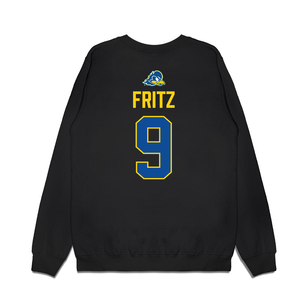 Delaware - NCAA Women's Soccer : Sarah Fritz - Graduation Premium Crewneck Sweatshirt-1